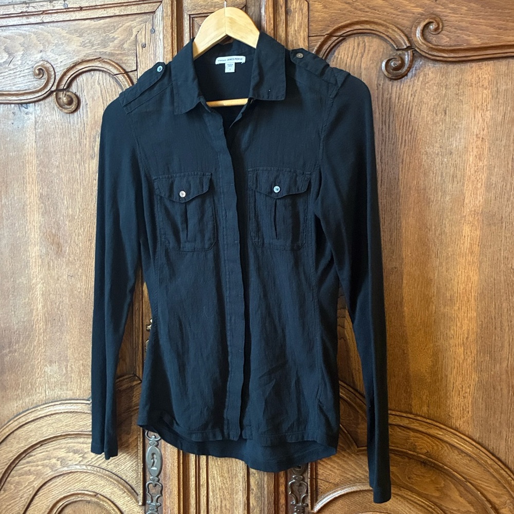 James Perse Black Button Down Shirt - Picture 10 of 10